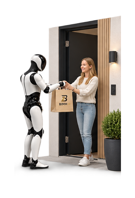Humanoidrobot leverer bestillingen frem til kundens dør